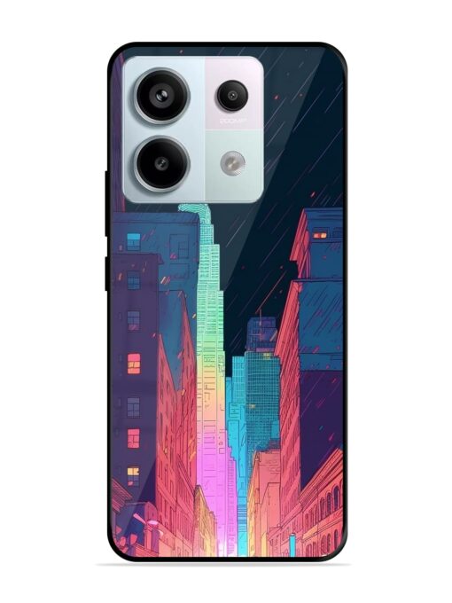 Minimal City Art Glossy Metal Phone Cover for Xiaomi Redmi Note 13 Pro (5G) Zapvi