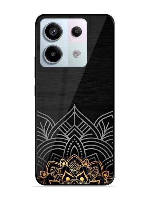 Decorative Golden Pattern Glossy Metal Phone Cover for Xiaomi Redmi Note 13 Pro (5G) Zapvi