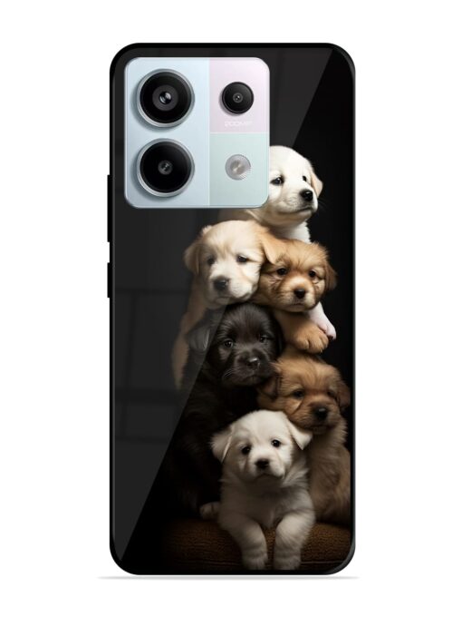 Cute Baby Dogs Glossy Metal Phone Cover for Xiaomi Redmi Note 13 Pro (5G) Zapvi