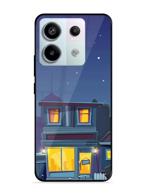 Vector Night House Glossy Metal Phone Cover for Xiaomi Redmi Note 13 Pro (5G) Zapvi