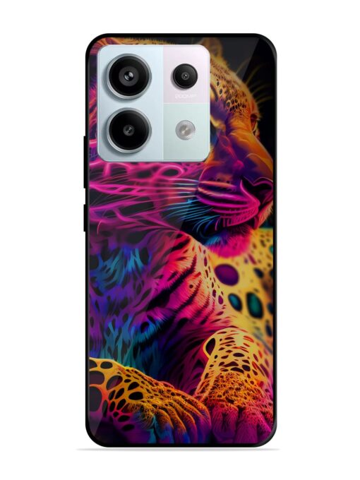 Leopard Art Glossy Metal Phone Cover for Xiaomi Redmi Note 13 Pro (5G) Zapvi