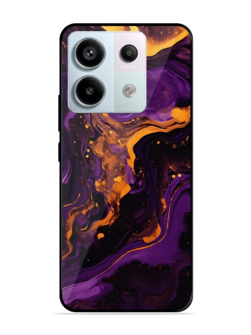 Painting Of A Purple Glossy Metal Phone Cover for Xiaomi Redmi Note 13 Pro (5G) Zapvi