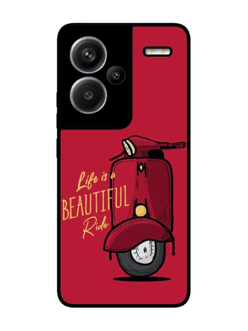 Life Is Beautiful Rides Glossy Metal Phone Cover for Xiaomi Redmi Note 13 Pro Plus (5G) Zapvi