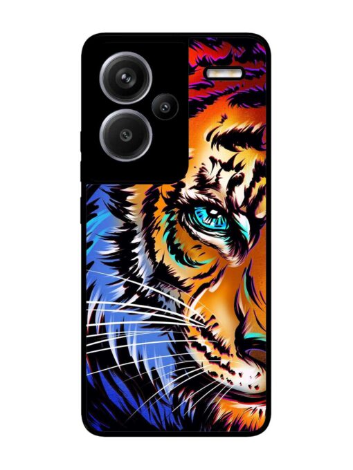 Colorful Lion Art Glossy Metal Phone Cover for Xiaomi Redmi Note 13 Pro Plus (5G) Zapvi