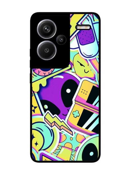 Scratch Art Glossy Metal Phone Cover for Xiaomi Redmi Note 13 Pro Plus (5G) Zapvi