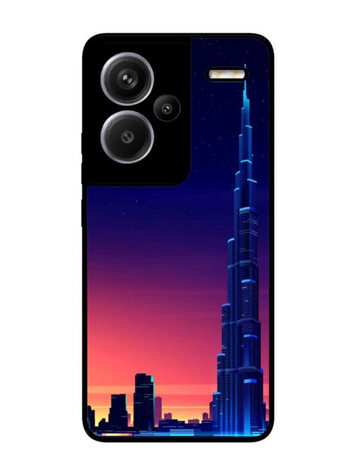 Burj Khalifa Abstract Glossy Metal Phone Cover for Xiaomi Redmi Note 13 Pro Plus (5G)