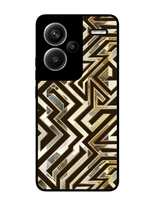 Technology Geometric Seamless Glossy Metal Phone Cover for Xiaomi Redmi Note 13 Pro Plus (5G) Zapvi