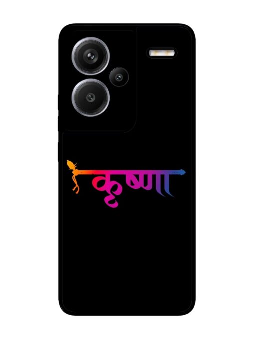 Krishna Typo Glossy Metal Phone Cover for Xiaomi Redmi Note 13 Pro Plus (5G)