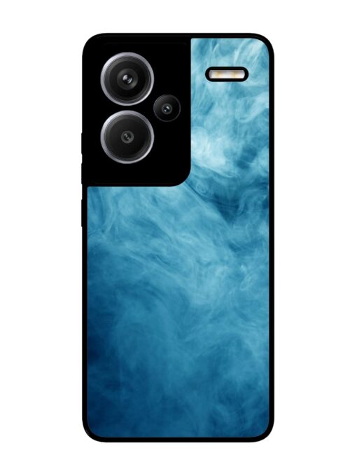 Blue Smoke Art Glossy Metal Phone Cover for Xiaomi Redmi Note 13 Pro Plus (5G) Zapvi