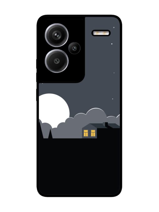 Full Moon Vector Art Glossy Metal Phone Cover for Xiaomi Redmi Note 13 Pro Plus (5G) Zapvi