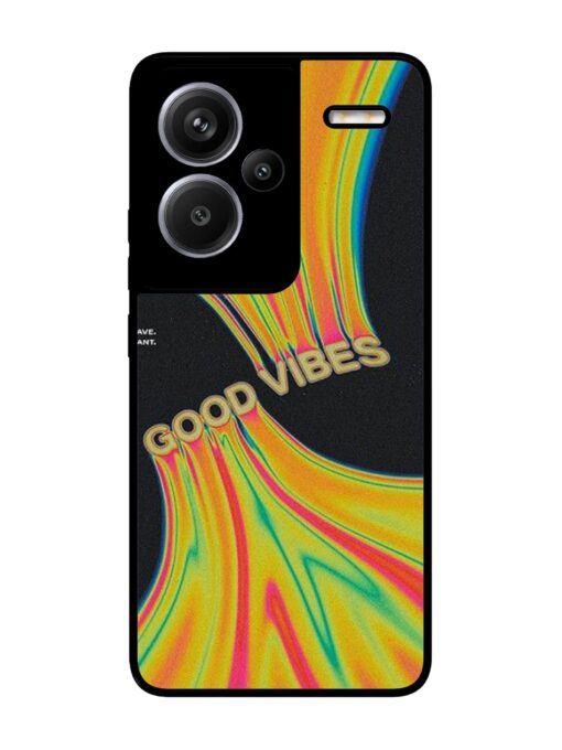 Good Vibes Glossy Metal Phone Cover for Xiaomi Redmi Note 13 Pro Plus (5G) Zapvi