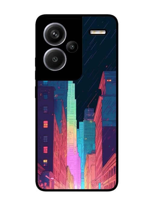 Minimal City Art Glossy Metal Phone Cover for Xiaomi Redmi Note 13 Pro Plus (5G) Zapvi