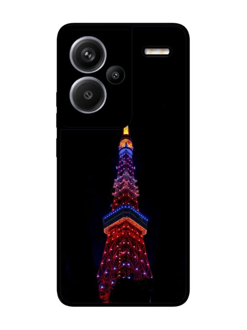 Eiffel Tower Night View Glossy Metal Phone Cover for Xiaomi Redmi Note 13 Pro Plus (5G) Zapvi