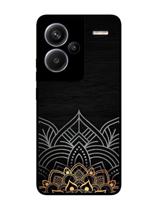 Decorative Golden Pattern Glossy Metal Phone Cover for Xiaomi Redmi Note 13 Pro Plus (5G) Zapvi