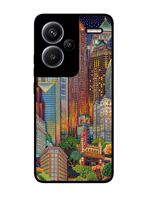 Cityscapes Art Glossy Metal Phone Cover for Xiaomi Redmi Note 13 Pro Plus (5G)