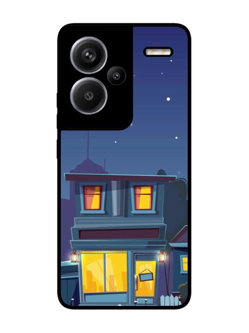 Vector Night House Glossy Metal Phone Cover for Xiaomi Redmi Note 13 Pro Plus (5G) Zapvi