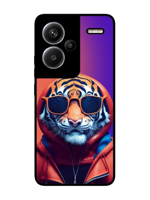 Tiger Animation Glossy Metal Phone Cover for Xiaomi Redmi Note 13 Pro Plus (5G) Zapvi