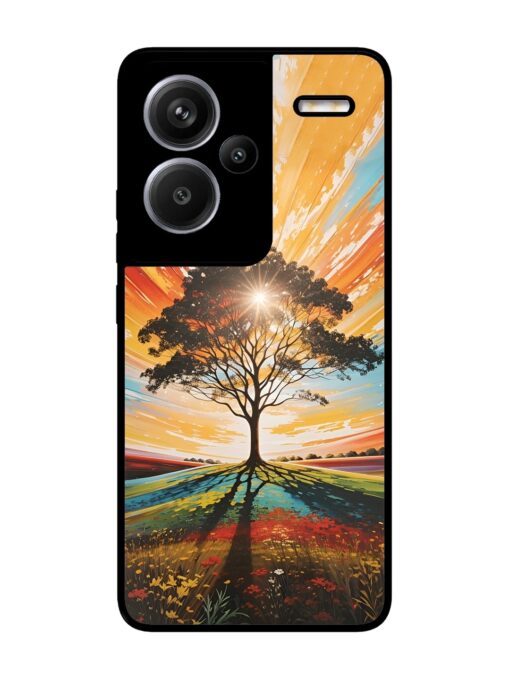 Abstract Tree Colorful Art Glossy Metal Phone Cover for Xiaomi Redmi Note 13 Pro Plus (5G)