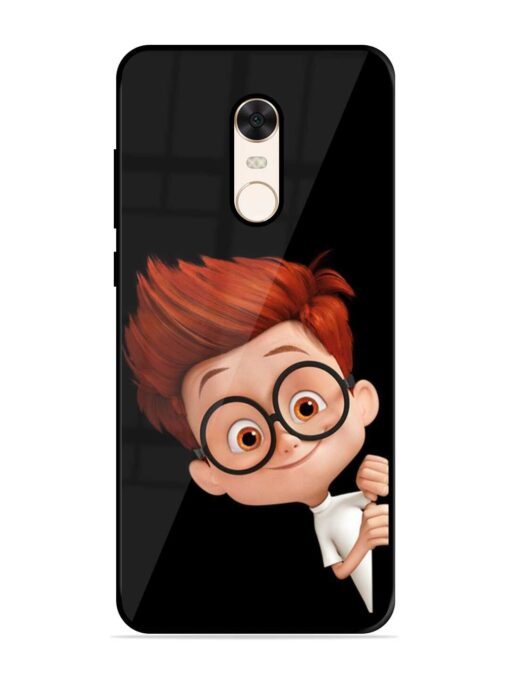 Smart Boy Cartoon Glossy Metal Phone Cover for Xiaomi Redmi Note 5