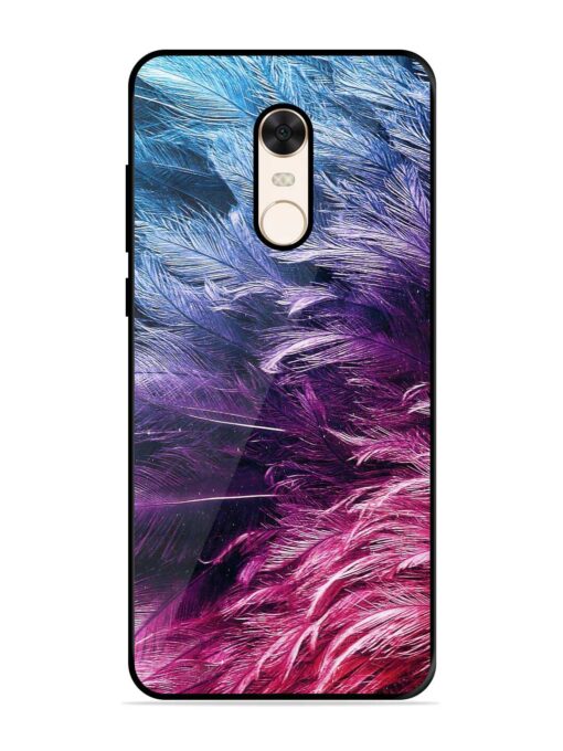 Light Grey Feather Background Glossy Metal Phone Cover for Xiaomi Redmi Note 5 Zapvi