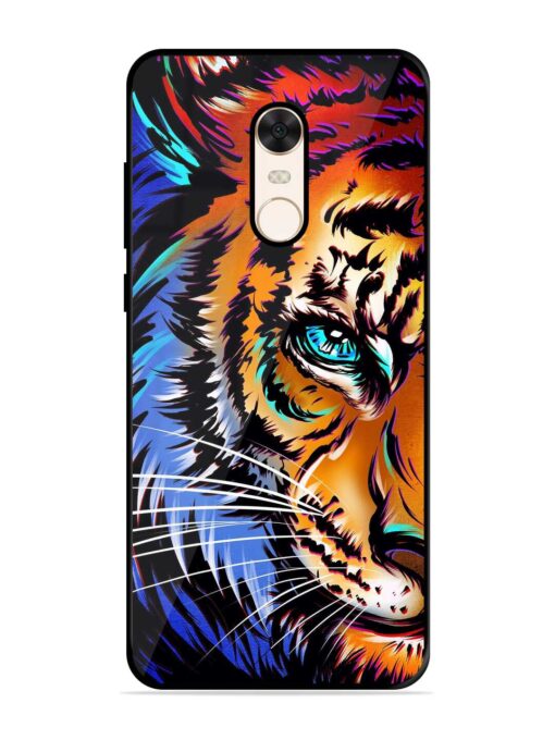 Colorful Lion Art Glossy Metal Phone Cover for Xiaomi Redmi Note 5 Zapvi