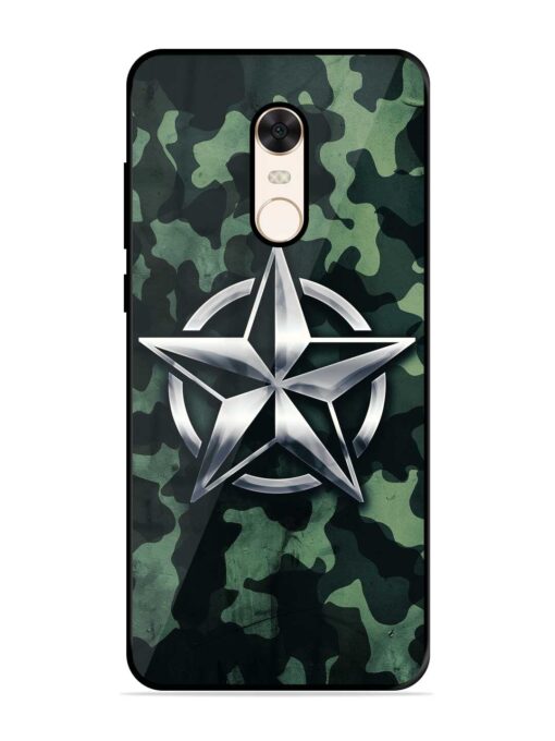 Indian Army Star Design Glossy Metal Phone Cover for Xiaomi Redmi Note 5 Zapvi