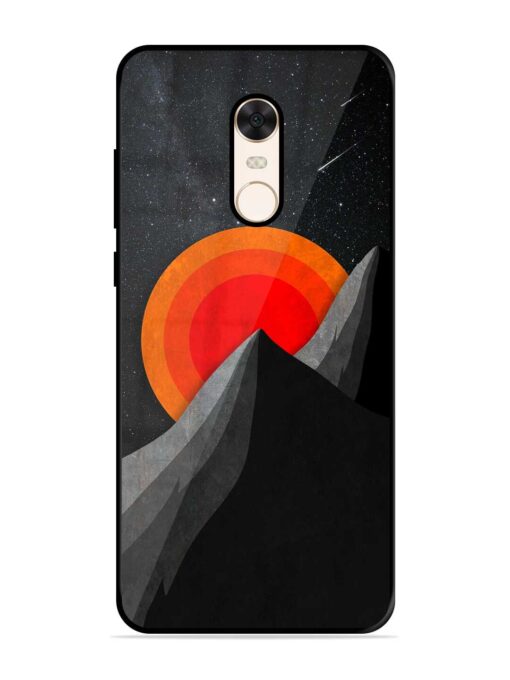 Black Mountain Glossy Metal Phone Cover for Xiaomi Redmi Note 5 Zapvi