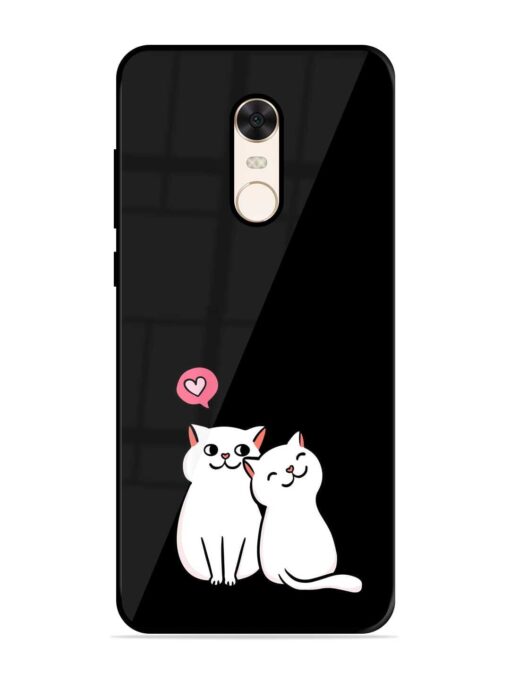 Cat Love Glossy Metal Phone Cover for Xiaomi Redmi Note 5 Zapvi