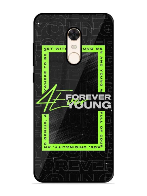 Forever Young Glossy Metal Phone Cover for Xiaomi Redmi Note 5