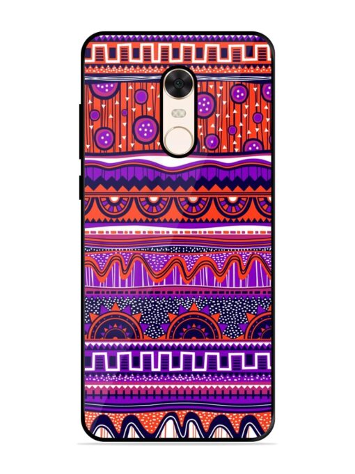 Ethnic Seamless Pattern Glossy Metal TPU Phone Cover for Xiaomi Redmi Note 5 Zapvi