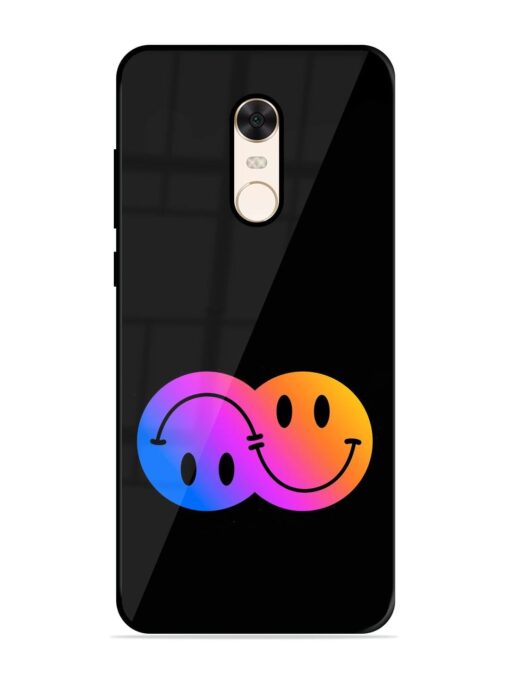 Gradient Smile Art Glossy Metal TPU Phone Cover for Xiaomi Redmi Note 5 Zapvi