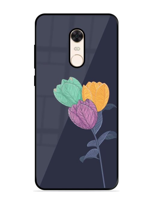 Flower Vector Glossy Metal Phone Cover for Xiaomi Redmi Note 5 Zapvi