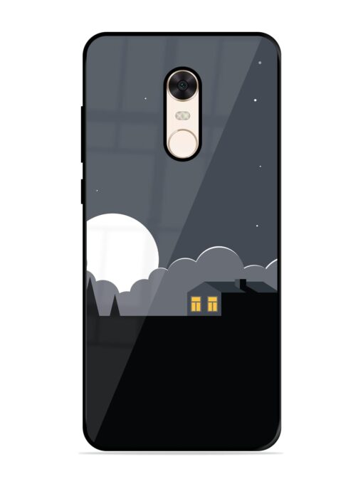 Full Moon Vector Art Glossy Metal Phone Cover for Xiaomi Redmi Note 5 Zapvi