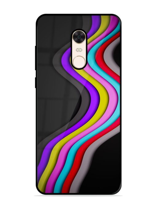 Liquid Blue Abstract Glossy Metal Phone Cover for Xiaomi Redmi Note 5