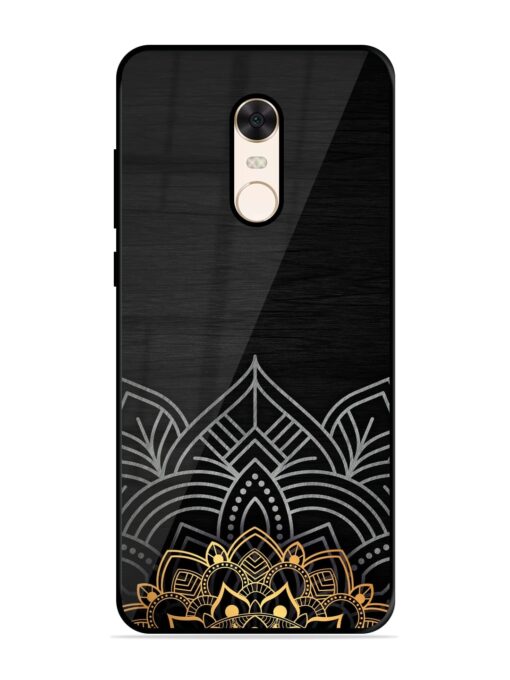 Decorative Golden Pattern Glossy Metal Phone Cover for Xiaomi Redmi Note 5 Zapvi