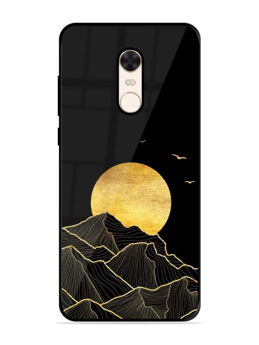 Golden Sunrise Glossy Metal Phone Cover for Xiaomi Redmi Note 5