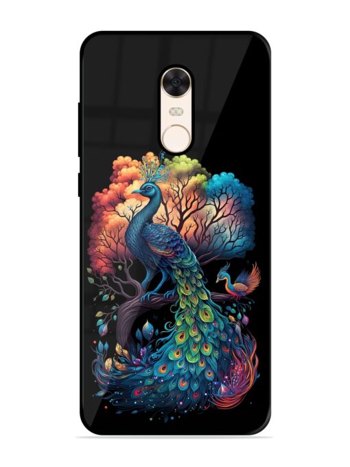 Peacock Tree Art Glossy Metal Phone Cover for Xiaomi Redmi Note 5 Zapvi