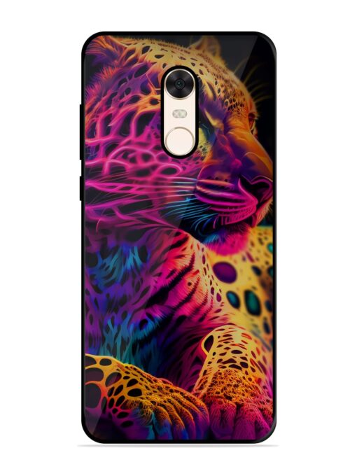 Leopard Art Glossy Metal Phone Cover for Xiaomi Redmi Note 5 Zapvi