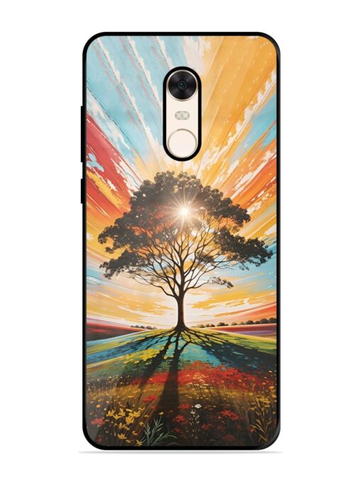 Abstract Tree Colorful Art Glossy Metal Phone Cover for Xiaomi Redmi Note 5 Zapvi