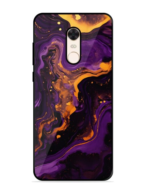 Painting Of A Purple Glossy Metal Phone Cover for Xiaomi Redmi Note 5 Zapvi