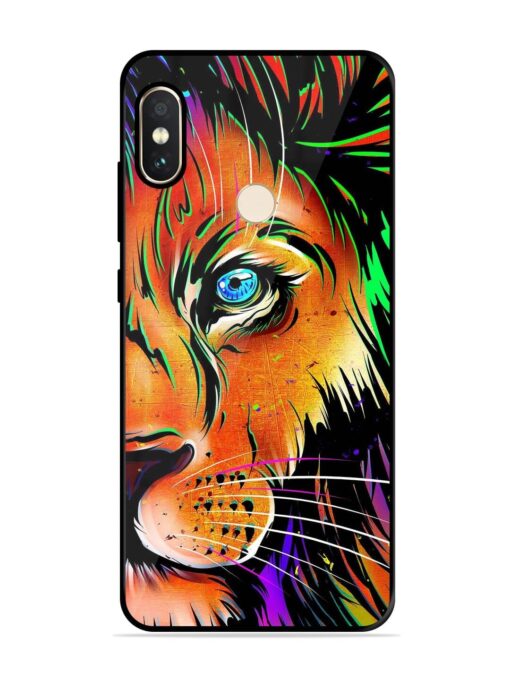 Colorful Lion Design Glossy Metal TPU Phone Cover for Xiaomi Redmi Note 5 Pro Zapvi