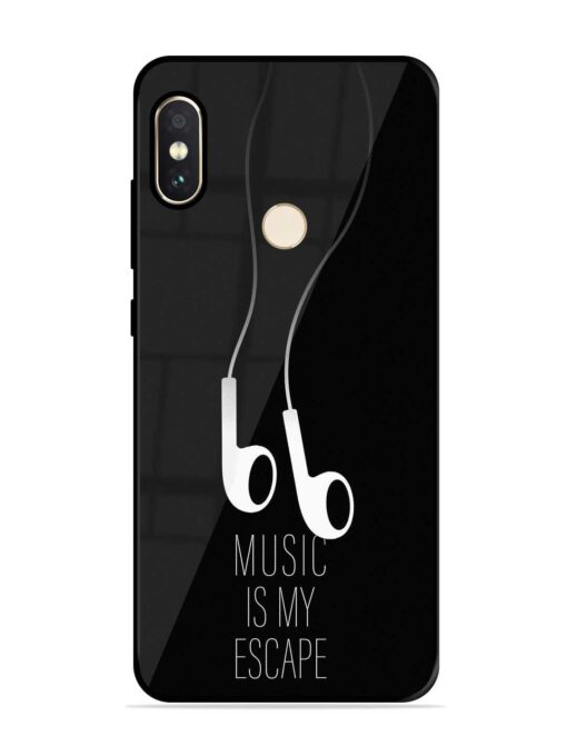 Music Is My Escape Glossy Metal Phone Cover for Xiaomi Redmi Note 5 Pro Zapvi