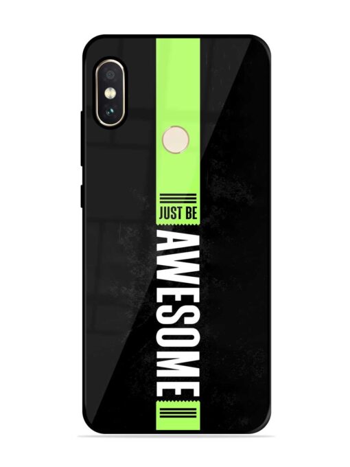 Just Be Awesome Glossy Metal Phone Cover for Xiaomi Redmi Note 5 Pro Zapvi