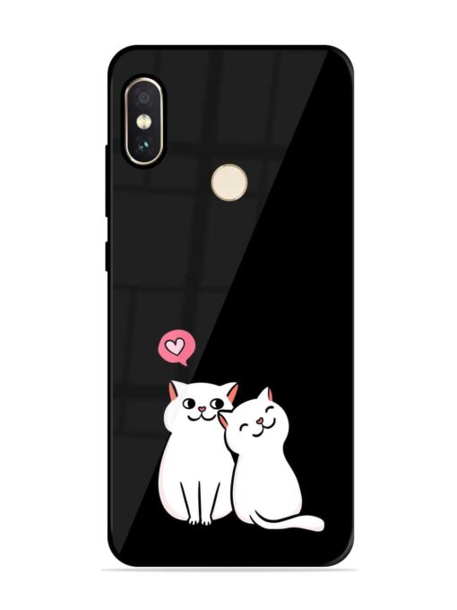 Cat Love Glossy Metal Phone Cover for Xiaomi Redmi Note 5 Pro