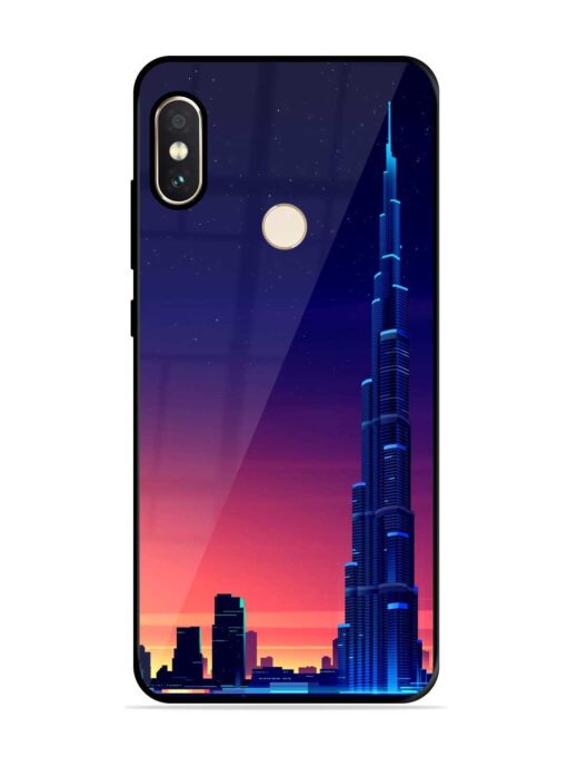 Burj Khalifa Abstract Glossy Metal Phone Cover for Xiaomi Redmi Note 5 Pro