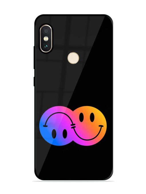 Gradient Smile Art Glossy Metal TPU Phone Cover for Xiaomi Redmi Note 5 Pro Zapvi