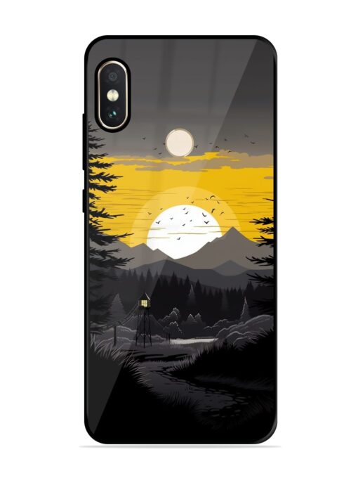 Sunset Vector Glossy Metal Phone Cover for Xiaomi Redmi Note 5 Pro Zapvi