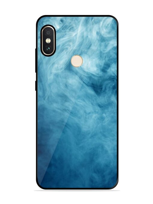 Blue Smoke Art Glossy Metal Phone Cover for Xiaomi Redmi Note 5 Pro