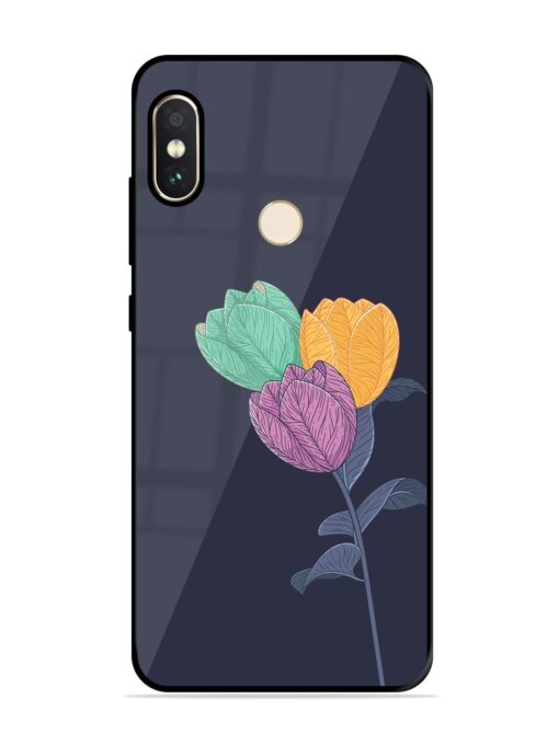 Flower Vector Glossy Metal Phone Cover for Xiaomi Redmi Note 5 Pro Zapvi