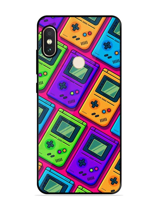 Game Seamless Pattern Glossy Metal Phone Cover for Xiaomi Redmi Note 5 Pro Zapvi